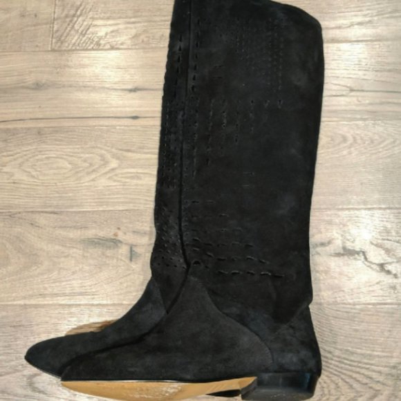 Isabel Marant Soren Black Suede Boots 8.5 (39) - Picture 5 of 7